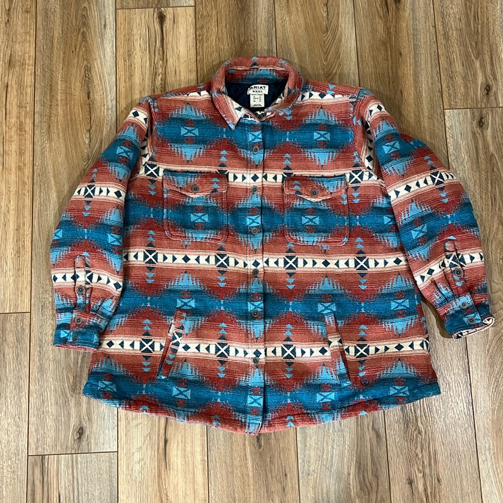Ariat REAL Southwestern Print Aztec Shacket 2XL